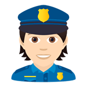 Emoji 👮🏻 Agente Di Polizia: Carnagione Chiara su JoyPixels 5.5.