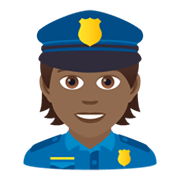 👮🏾 Emoji Polizist(in): mitteldunkle Hautfarbe JoyPixels 5.5.