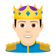 Émoji 🤴🏻 Prince : Peau Claire sur JoyPixels 5.5.