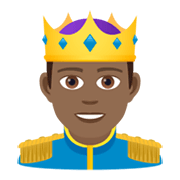 🤴🏾 Emoji Prinz: mitteldunkle Hautfarbe JoyPixels 5.5.