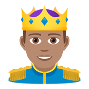 Émoji 🤴🏽 Prince : Peau Légèrement Mate sur JoyPixels 5.5.