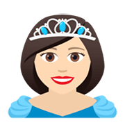 👸🏻 Emoji Prinzessin: helle Hautfarbe JoyPixels 5.5.