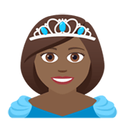 👸🏾 Emoji Princesa: Pele Morena Escura na JoyPixels 5.5.