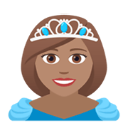 👸🏽 Emoji Princesa: Pele Morena na JoyPixels 5.5.