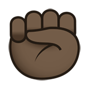 ✊🏿 Emoji erhobene Faust: dunkle Hautfarbe JoyPixels 5.5.
