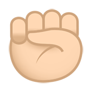 ✊🏻 Emoji Puño En Alto: Tono De Piel Claro en JoyPixels 5.5.
