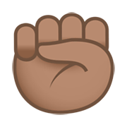 Emoji ✊🏽 Pugno: Carnagione Olivastra su JoyPixels 5.5.