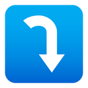⤵️ Emoji Flecha Derecha Curvándose Hacia Abajo en JoyPixels 5.5.