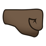 Emoji 🤜🏿 Pugno A Destra: Carnagione Scura su JoyPixels 5.5.