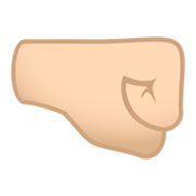 🤜🏻 Emoji Puño Hacia La Derecha: Tono De Piel Claro en JoyPixels 5.5.