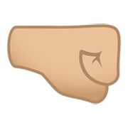 🤜🏼 Emoji Puño Hacia La Derecha: Tono De Piel Claro Medio en JoyPixels 5.5.