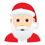 🎅🏻 Emoji Papá Noel: Tono De Piel Claro en JoyPixels 5.5.