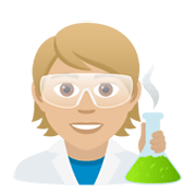 🧑🏼‍🔬 Emoji Wissenschaftler(in): mittelhelle Hautfarbe JoyPixels 5.5.