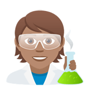 🧑🏽‍🔬 Emoji Wissenschaftler(in): mittlere Hautfarbe JoyPixels 5.5.