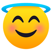 Emoji 😇 Faccina Con Sorriso E Aureola su JoyPixels 5.5.