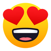 😍 Emoji Cara Sonriendo Con Ojos De Corazón en JoyPixels 5.5.