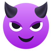 😈 Emoji Cara Sonriendo Con Cuernos en JoyPixels 5.5.