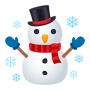 ☃️ Emoji Schneemann im Schnee JoyPixels 5.5.