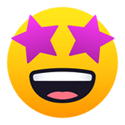 🤩 Emoji Rosto Com Olhar Maravilhado na JoyPixels 5.5.