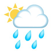 🌦️ Emoji Sonne hinter Regenwolke JoyPixels 5.5.