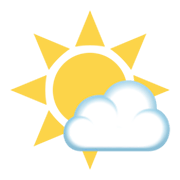 🌤️ Emoji Sonne hinter kleiner Wolke JoyPixels 5.5.