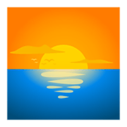 🌅 Emoji Sonnenaufgang über dem Meer JoyPixels 5.5.