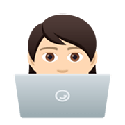 Émoji 🧑🏻‍💻 Informaticien (tous Genres) : Peau Claire sur JoyPixels 5.5.