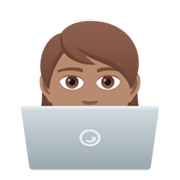 🧑🏽‍💻 Emoji Tecnólogo: Tono De Piel Medio en JoyPixels 5.5.