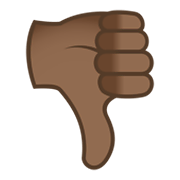 👎🏾 Emoji Daumen runter: mitteldunkle Hautfarbe JoyPixels 5.5.