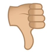 👎🏼 Emoji Daumen runter: mittelhelle Hautfarbe JoyPixels 5.5.