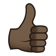 Emoji 👍🏿 Pollice In Su: Carnagione Scura su JoyPixels 5.5.