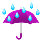 Émoji ☔ Parapluie Avec Gouttes De Pluie sur JoyPixels 5.5.