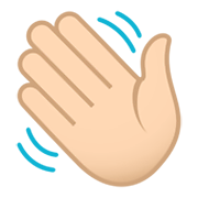 👋🏻 Emoji Mano Saludando: Tono De Piel Claro en JoyPixels 5.5.