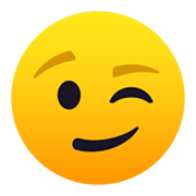 😉 Emoji Rosto Com Olho Piscando na JoyPixels 5.5.