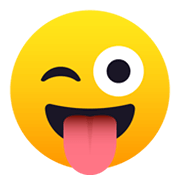 😜 Emoji Cara Sacando La Lengua Y Guiñando Un Ojo en JoyPixels 5.5.