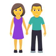 👫 Emoji Mann und Frau halten Hände JoyPixels 5.5.