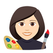👩🏻‍🎨 Emoji Künstlerin: helle Hautfarbe JoyPixels 5.5.