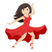 💃🏻 Emoji Mujer Bailando: Tono De Piel Claro en JoyPixels 5.5.