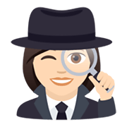 Emoji 🕵🏻‍♀️ Investigatrice: Carnagione Chiara su JoyPixels 5.5.