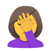 🤦‍♀️ Emoji Mulher Decepcionada na JoyPixels 5.5.