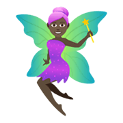 Emoji 🧚🏿‍♀️ Fata Donna: Carnagione Scura su JoyPixels 5.5.