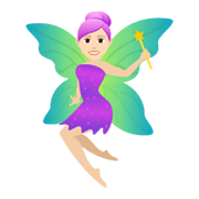 🧚🏻‍♀️ Emoji Mulher Fada: Pele Clara na JoyPixels 5.5.