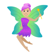 🧚🏼‍♀️ Emoji Mulher Fada: Pele Morena Clara na JoyPixels 5.5.