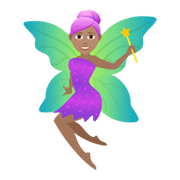 Emoji 🧚🏽‍♀️ Fata Donna: Carnagione Olivastra su JoyPixels 5.5.