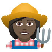 Emoji 👩🏿‍🌾 Contadina: Carnagione Scura su JoyPixels 5.5.