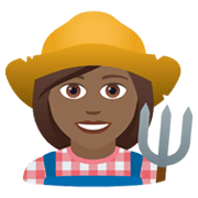 👩🏾‍🌾 Emoji Agricultora: Tono De Piel Oscuro Medio en JoyPixels 5.5.
