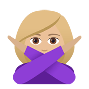 Emoji 🙅🏼‍♀️ Donna Con Gesto Di Rifiuto: Carnagione Abbastanza Chiara su JoyPixels 5.5.