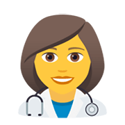 👩‍⚕️ Emoji Profesional Sanitario Mujer en JoyPixels 5.5.