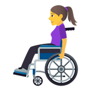 👩‍🦽 Emoji Frau in manuellem Rollstuhl JoyPixels 5.5.