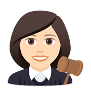 Emoji 👩🏻‍⚖️ Giudice Donna: Carnagione Chiara su JoyPixels 5.5.
